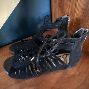 Sam Edelman Black Gladiator Sandals Size 7.5